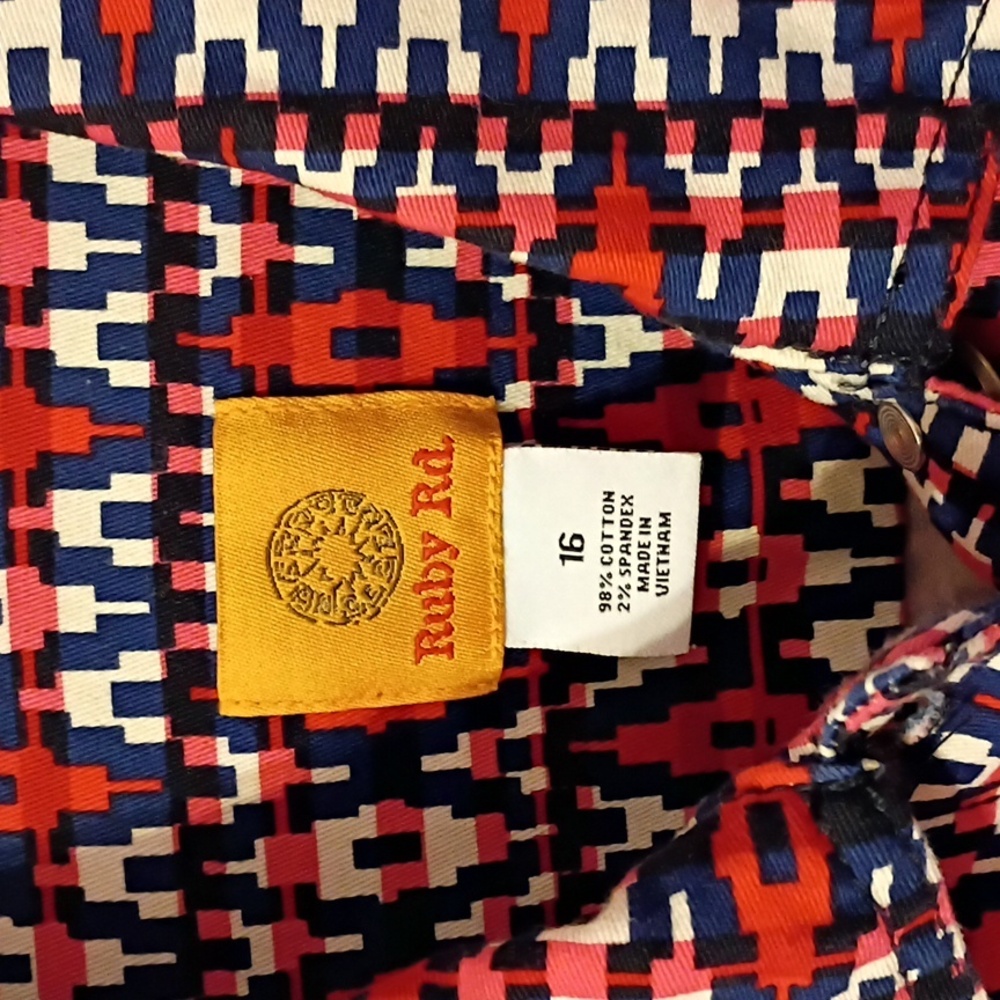 Colorful Ruby Road Geometric Pattern Jacket - image 2